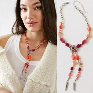 Free People Beachriders Bolo Necklace in Bright  NWT Western Bohemian Statement